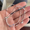 Silver Necklaces For Women Simple Minimalist Colorful Beads Pendant Necklaces Simple Snake Necklace Birthday Gift - Image 1