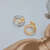 Minimalist Two tone Paper Clip Double layer Hollow Ring Stainless Steel Geometric Stackable Ring Women's Accessories Part - Image 6