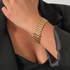Punk Wide Lattice Thick Chain Bracelets for Women Chunky Hand Chains Charms Bracelets Ladies Jewelry Gifts - Image 7