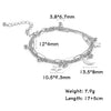 Bracelets Of Women Silver Color Stainless Steel Double Moon Chain Star Beads Bangles Minimalist Female Jewelry Accessories - Image 14