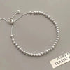 Silver Beautiful Bead Bracelets For Women Korean Adjustable Bead Bracelet Jewelry - Image 5