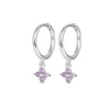 Silver Rainbow Tassel Four Petal Flower Drop Stud Earrings for Women Sweet Girl Ear Bone Jewelry Accessories - Image 48