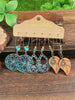 Ethnic Style Antique Alloy Earring Retro Hollow Earrings Bohemian Tassel Leaf Heart Shaped Pendant Accessories - Image 2