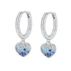 Silver Color Earrings Blue Zircon Stars Moon Irregularity Earrings For Woman Birthday Jewelry Gifts - Image 31