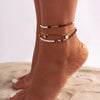 3Pcs/Set Bohemian Rice Beads Anklets for Women Vintage Round Sequin Feet Chain Summer Beach Barefoot Jewelry Accessories - Image 2