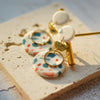 Multi-Color Polymer Clay Round Disc Earrings with Metal Chip Rings Dangle Dots for Women Daily Party Accessor - Image 4