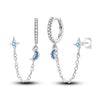 Silver Star And Moon Women Earrings Brilliant Wedding Engagement Star Earrings Jewelry Gift - Image 17