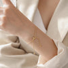 Simple Design Stainless Steel Pull-out Adjustable Bracelet Golden Color Snake Chain Bangle for Women Girl Men Beads Jewelry Gift - Image 3