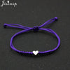 Multicolor Rope Lucky Heart Bracelets Women Men Charm Woven Handmade Bangles Braided Adjustable Buddhism Jewelry - Image 11