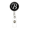 26 English Letters Brooch A-Z Initial Round Glass Ball Pendant Retractable Badge Reel For Women Gifts Jewelry - Image 23