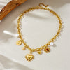 Stainless Steel Golden Summer Sun Heart Drop Necklace For Women Lady Neck Chain Jewelry Gift - Image 4