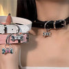 Sweet Cool PU Leather Collar Chain Punk Dog Claw Bone Charms Choker Necklace For Women Party Jewelry Gifts - Image 1
