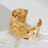 Classic Bump Pattern Openning Bangles Bracelet for Women Cuff Bracelet Gold Color Iron Hand Ornament Jewelry - Image 1