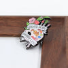 Create More Worry Less Enamel Pin Artist Palette Paintbrush Brooch Floral Art Badge Inspirational Quote Gift Painters Students J - Image 4