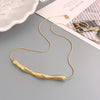 Zakol European and American Stainless Steel Gold Color Collar Bone Chain for Women Short Necklaces Jewelry - Image 1