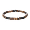 Coconut Wood Bead Stretch Bracelet with Blue and Multicolor Accents - Image 7