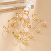12Pcs/Set Vintage Imitation Pearl Water Drop Open Rings for Women Goth Irregular Geometric Ring Wedding Finger Jewelry - Image 6