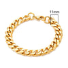 3-11mm Locomotive Men Punk Rock Stainless Steel Curb Cuban Link Chain Silver Color Bracelet For Women Biker Jewelry - Image 14
