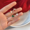 Asymmetric Christmas Tree Crutch Stud Earrings for Women Light Shining Crystal Elk Deer Earrings Holiday Party Jewelry - Image 7