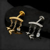 Titanium Hidden Helix Chain Earring 16G Dainty Star Moon CZ Dangle Cartilage Stud Piercing Jewelry - Image 2
