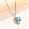 Couple Dolphin with Blue Heart CZ Necklace Women Chic Bride Wedding Clavicle Chain Necklaces Fancy Gift Statement Jewelry - Image 3