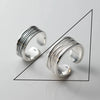 Ventfille Silver Waterdrop Open Line Cross Ring For Female Unique Design Jewelry Gift - Image 20