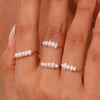La. Muses Elegant Small Freshwater Pearl Stainless Steel Finger Rings Women Daily Jewelry And Accessories - Image 2