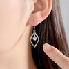 Zircon Water Drop Earrings For Women Silver Color Long Dangle Hanging Earring Female Wedding Ear Jewelry Gift - Image 15