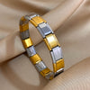 Simple Elastic Stainless Steel Bangles for Women Vintage Classic Heart Star Inlaid Rhinestone Bracelet Bangle - Image 7