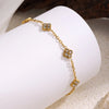 Gold Color Flower Zircon Bracelet Stainless Steel Jewelry for Women, Gift Party Bangles Accessories - Image 5