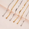 2/3mm Wide 50/55/60cm Length Stainless Steel Bamboo Chain Necklace Gold Color Men Women Hanging Jewelry - Image 5