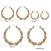 Punk Bamboo Circle Earrings Set Vintage Metal Exaggerated Hoop Earring Bamboo Joint Unusual Party Jewelry Gift for Women - Image 3