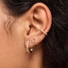 Dplaopa Silver Split Plating CZ Zircon Hoop Piercing Huggies Women Party Rock Punk Jewelry - Image 3