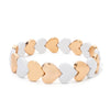Love Beaded Bangle For Women Handmade Colorful Rainbow Peach Elastic Bracelets - Image 8