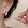 BF Club Silver Earrings For Women Simple Zircon Round Earring Jewelry Prevent Allergy Party Accessories - Image 6