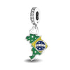 Lastfire Silver Alpaca Rainbow Global Travel Plan Charms Bracelet Bangle Making Gift Jewelry - Image 10