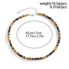 Brown and Black Small Beaded Chain Necklace Men Wood Beads Short Choker Necklace Collar on Neck Jewelry Male - Image 6