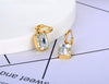 Stainless Steel Geometric Square Hoop Earrings Sparkling Cubic Zirconia Crystal Earrings Jewelry For Women - Image 28
