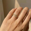 Silver Circle Finger Rings for Women Dazzling CZ Adjustable Ring Daily Wear Stackable Accessory Jewelry - Image 1