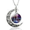12 Constellation Necklace Zodiac Signs Cabochon Glass Crescent Moon Pendant Clavicle chain Necklace Birthday Gifts for Women - Image 12