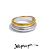 6789# Statement Stainless Steel Metal Double Color Geometric Casting Ring for Women Jewelry Gift - Image 1