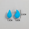 9Pair/Set Acrylic Small Chunky Waterdrop Earrings Dupes for Women Matte Colorful Dome Tear Drop Earring Hoops Jewelry - Image 3
