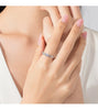 MODIAN 925 Sterling Silver Simple Hollow Pattern Adjustable Finger Ring Prong Setting Dazzling CZ Fine Jewelry For Women Wedding