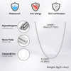 2mm Casual Stainless Steel Cuban Chain Necklace for Men,Hip Hop Punk Silver Color Metal Chain Link Layers Collars Jewelry - Image 4