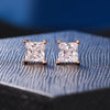 Square Cubic Zirconia Stud Earrings in Gold-Tone or Silver-Tone - Image 4