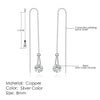 Long Hanging Drop Line Earrings For Women Rose Gold Color Zircon Crystal Piercing Threader Earing Ear Accessories Jewelry - Image 7