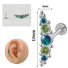 1PC 316L Surgical Steel 16G Cz Labret Lip Ring Crystal Cluster Stud Earrings Ear Cartilage Tragus Helix Daith Piercing Jewelry - Image 14