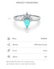 MODIAN 925 Sterling Silver Crown Finger Ring Paraiba Tourmaline Ring For Women Luxury Wedding Engagement Fine Jewelry