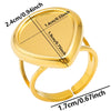 6Pcs Stainless Steel Gold Plated Irregular Blank Base Cabochon Open Rings Punk Geometric Men Party Chunky Jewelry - Image 16