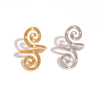 Vintage Metal Irregular Smooth Spiral Ring Set Women's Gold Plated for Everyday Wear, Vacation Travel - Image 7